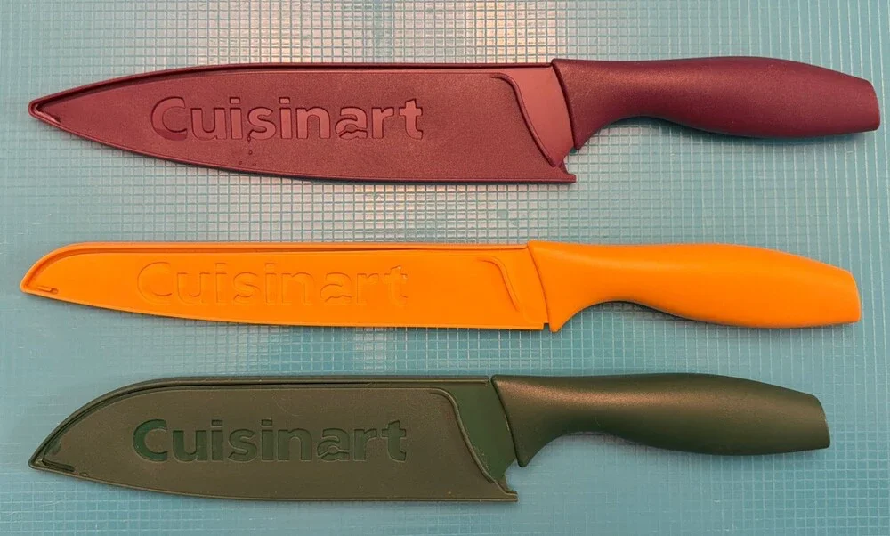 Cuisinart Ceramic Coated Colored Knives Set Of 3 Stainless Steel Dishwasher Safe